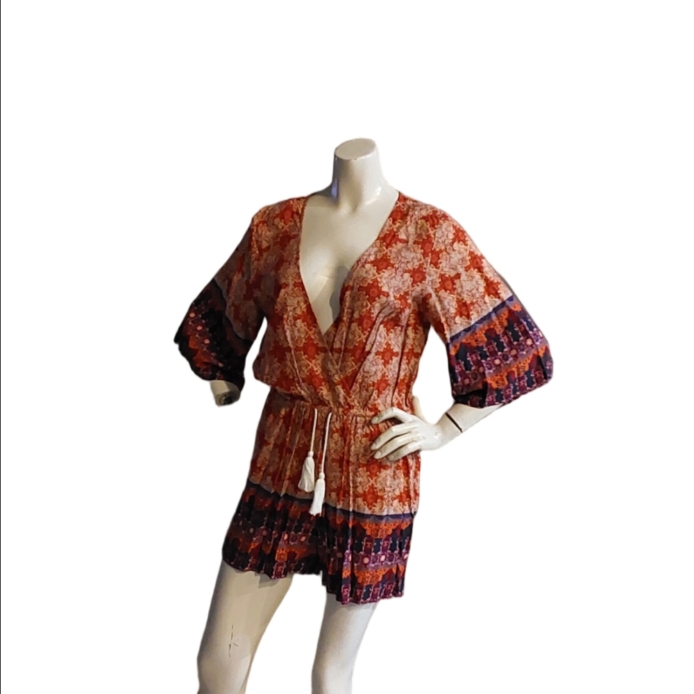 EARTHBOUND Red and Blue Patterned Jumpsuit